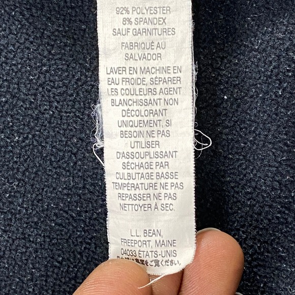 SOLD-LL Bean Tracksuit Top Men's L REG Colorblock Polyester Spandex Fleece Lined - Picture 8 of 11